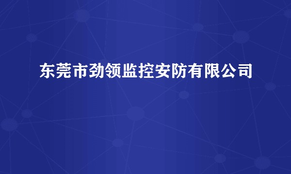 东莞市劲领监控安防有限公司