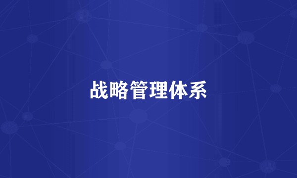战略管理体系