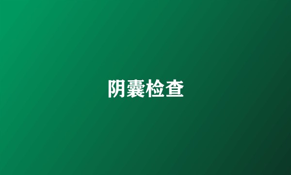 阴囊检查