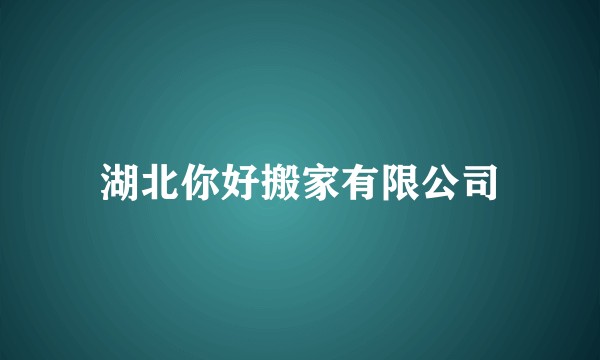 湖北你好搬家有限公司