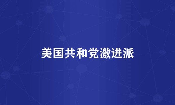 美国共和党激进派