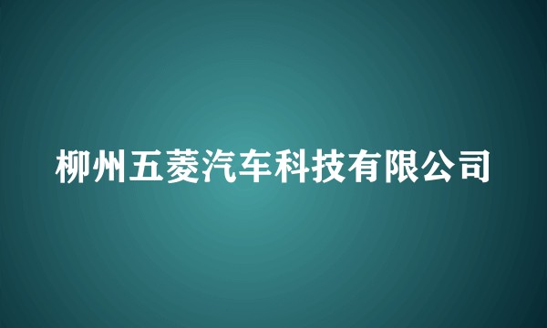 柳州五菱汽车科技有限公司
