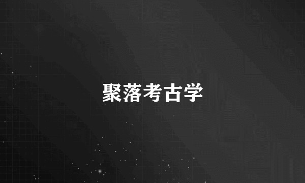 聚落考古学
