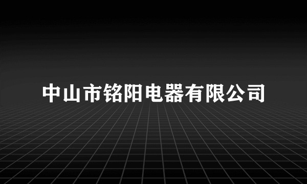 中山市铭阳电器有限公司