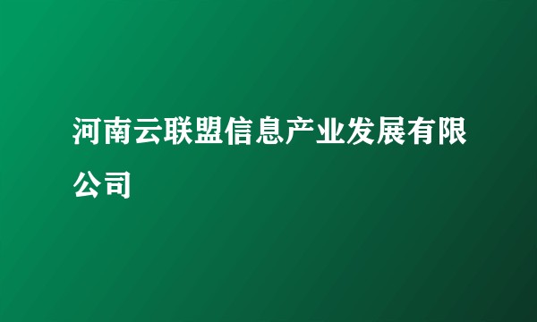河南云联盟信息产业发展有限公司