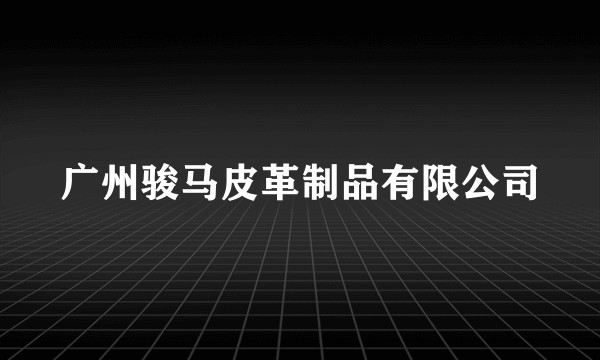 广州骏马皮革制品有限公司