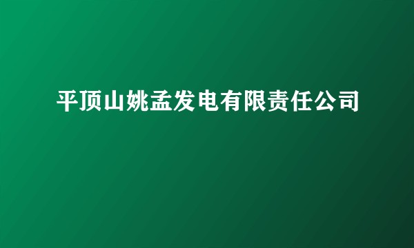 平顶山姚孟发电有限责任公司
