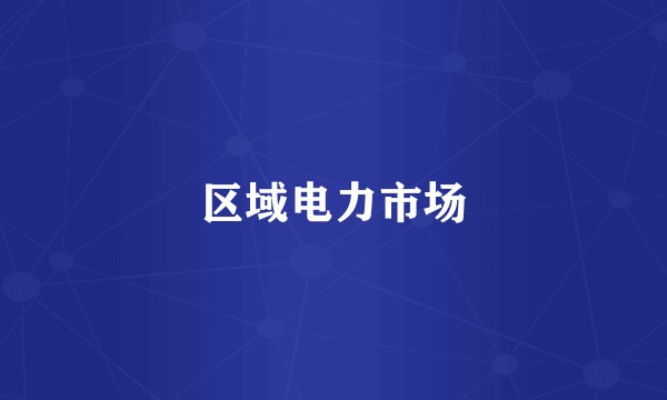 区域电力市场