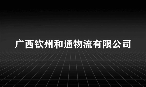 广西钦州和通物流有限公司