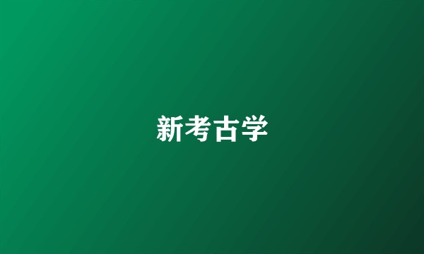 新考古学