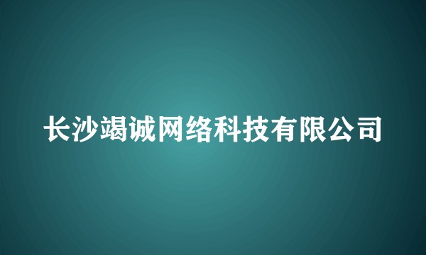长沙竭诚网络科技有限公司