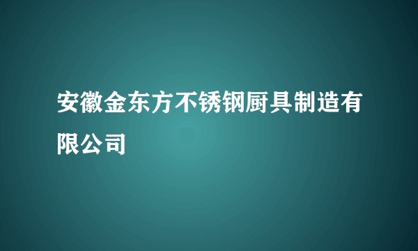 安徽金东方不锈钢厨具制造有限公司