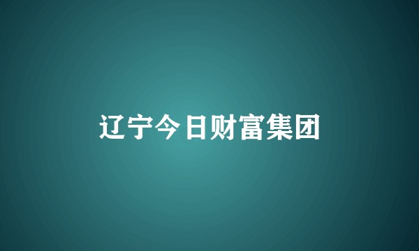 辽宁今日财富集团