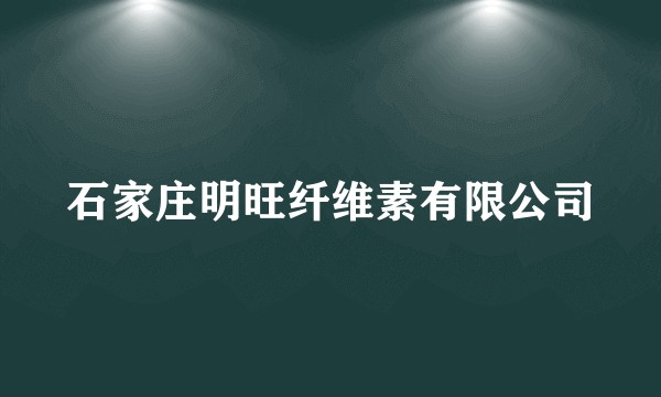 石家庄明旺纤维素有限公司