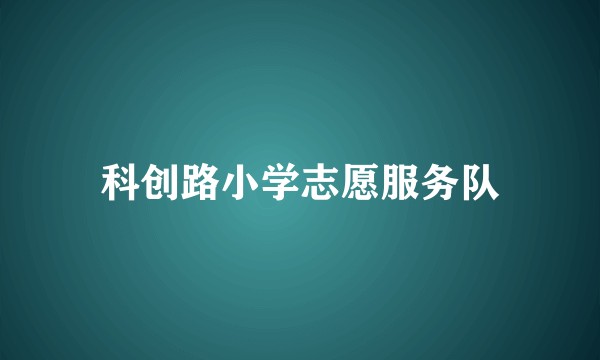 科创路小学志愿服务队