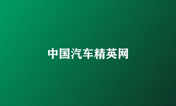 中国汽车精英网