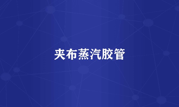 夹布蒸汽胶管