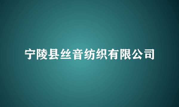 宁陵县丝音纺织有限公司