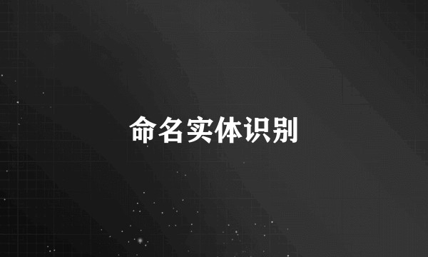 命名实体识别