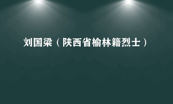 刘国梁（陕西省榆林籍烈士）