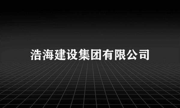 浩海建设集团有限公司