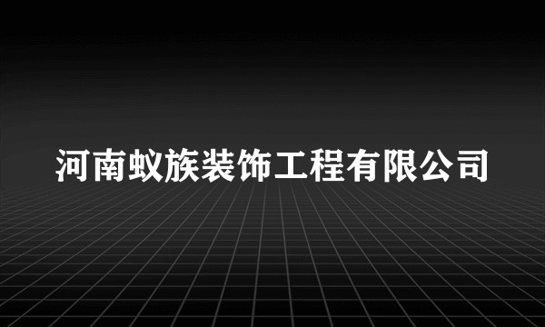 河南蚁族装饰工程有限公司