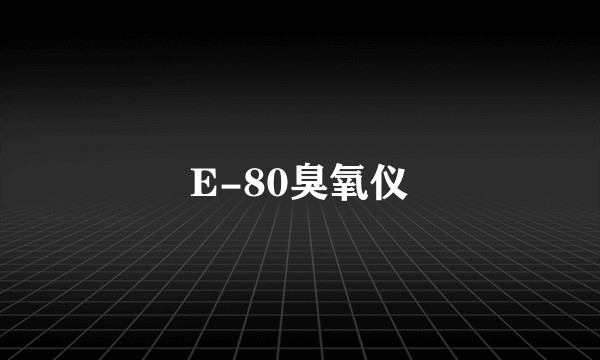 E-80臭氧仪