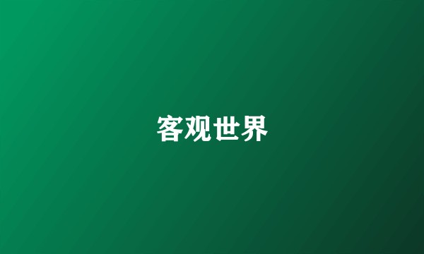 客观世界