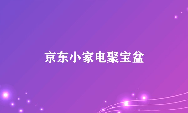 京东小家电聚宝盆