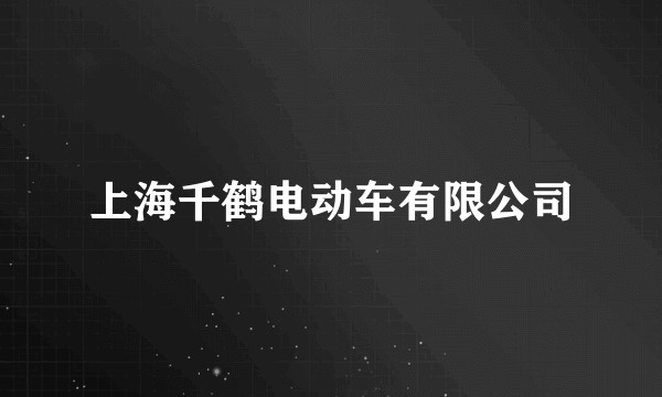 上海千鹤电动车有限公司