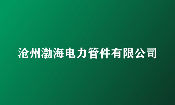 沧州渤海电力管件有限公司
