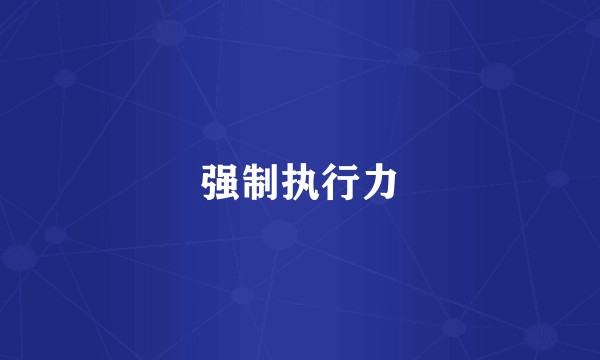 强制执行力