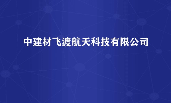 中建材飞渡航天科技有限公司