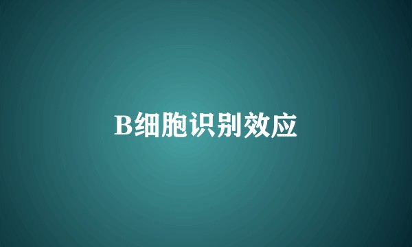 B细胞识别效应