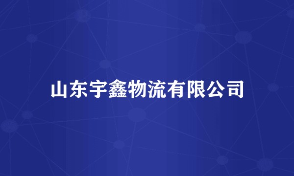 山东宇鑫物流有限公司