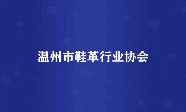 温州市鞋革行业协会