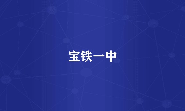 宝铁一中