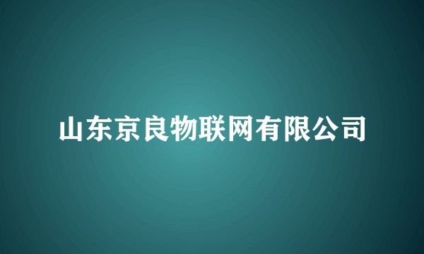 山东京良物联网有限公司