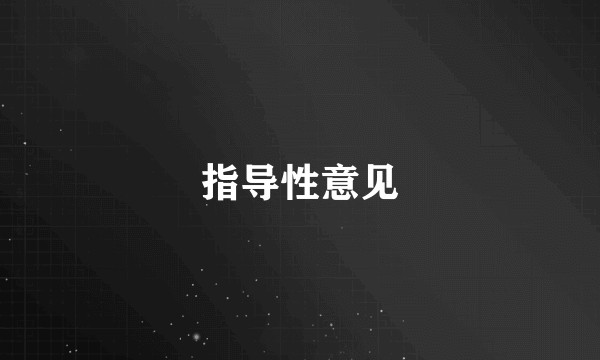 指导性意见