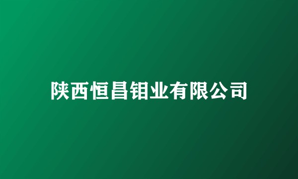 陕西恒昌钼业有限公司