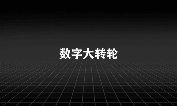 数字大转轮