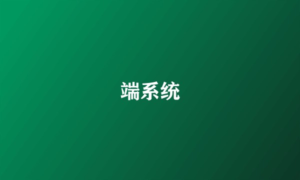 端系统
