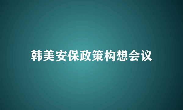 韩美安保政策构想会议