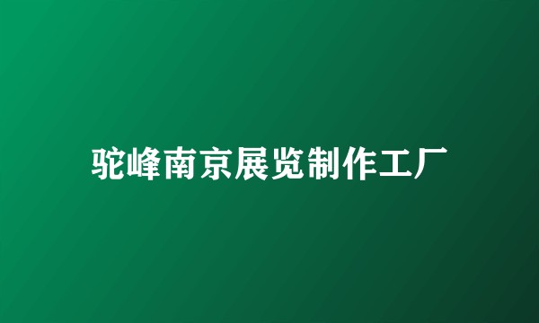 驼峰南京展览制作工厂