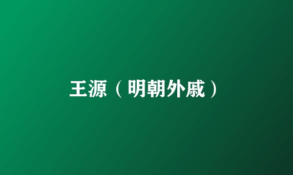王源（明朝外戚）