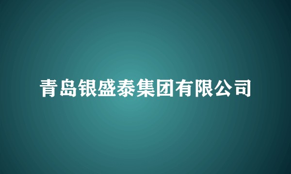 青岛银盛泰集团有限公司