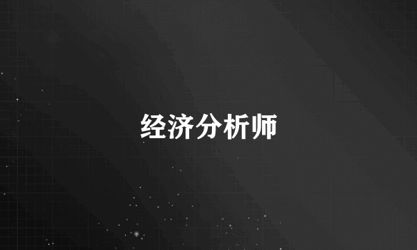 经济分析师
