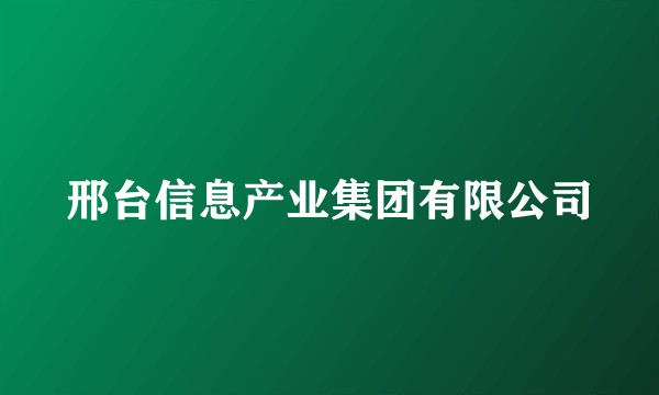邢台信息产业集团有限公司