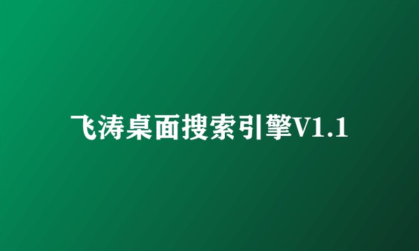 飞涛桌面搜索引擎V1.1