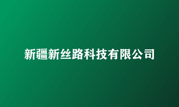 新疆新丝路科技有限公司